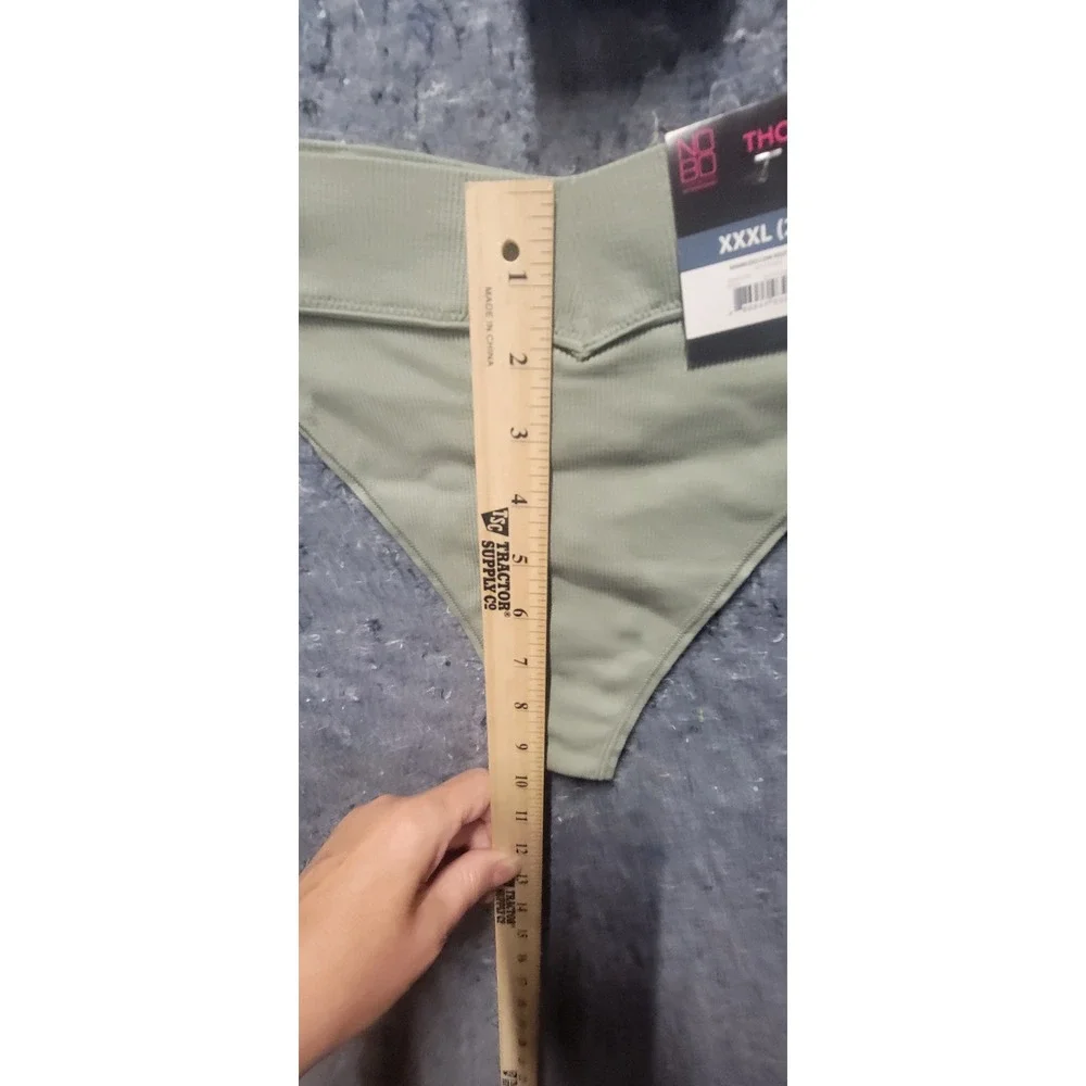 No Boundries Seamless‎ Low Rise Thong Wild Sage/Black Soot Size XL - Picture 8 of 10